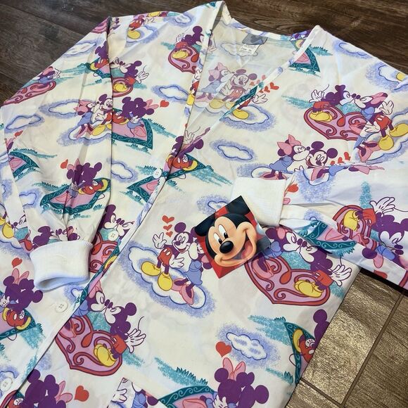 Disney Barco Uniforms Tops - Disney Barco Uniforms Mickey Minnie Mouse Scrub Top Medium Jacket Nurse NEW